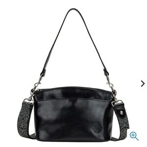 Patricia Nash Marcie Leather Crossbody - black